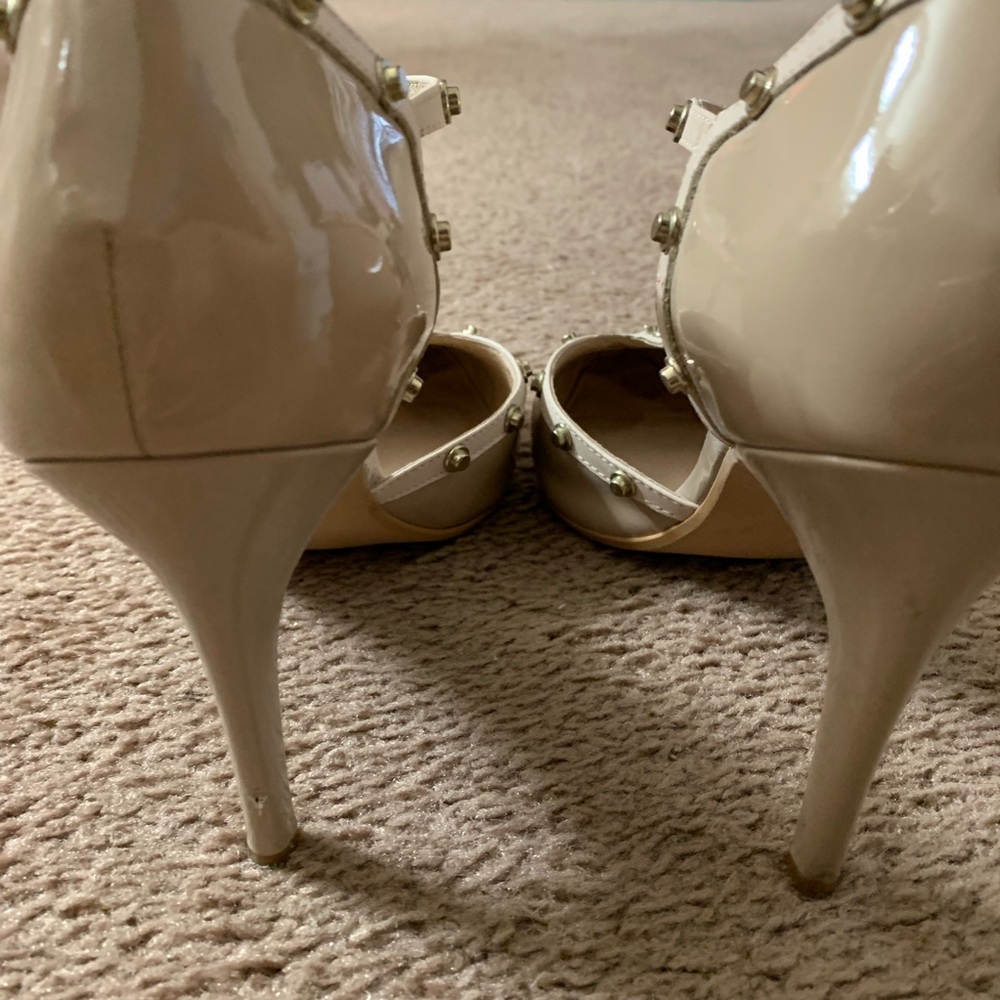 AUDREY BROOKE Rockstud Ankle-Strap Patent Pumps - Picture 7 of 8